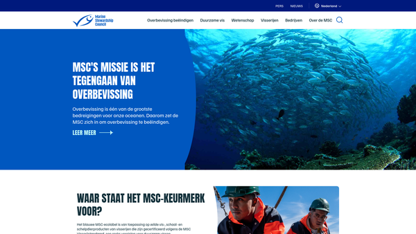 Screenshot of the Marine Stewardship Council website
