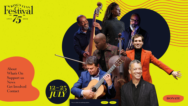 Screenshot of the King's Lynn Festival Limited website