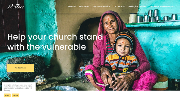 Screenshot of the The George Muller Charitable Trust website