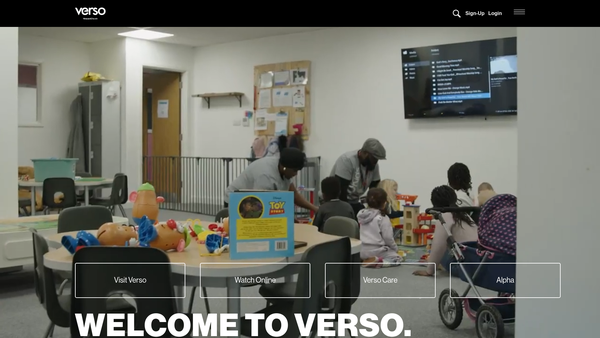 Screenshot of the Verso Vineyard Church Limited website