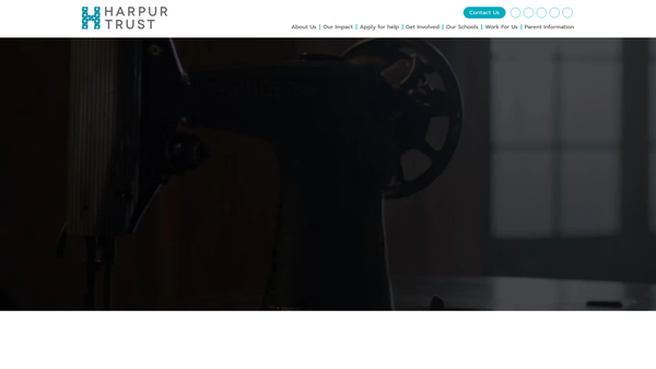 Screenshot of the The Harpur Trust website