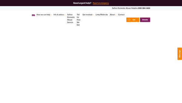 Screenshot of the Safety Wellbeing And Challenging Abuse website