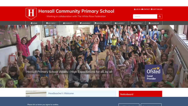 Screenshot of the Hensall School Fund website