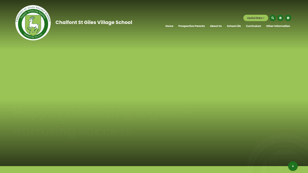 Screenshot of the Chalfont St Giles Village School Trust website