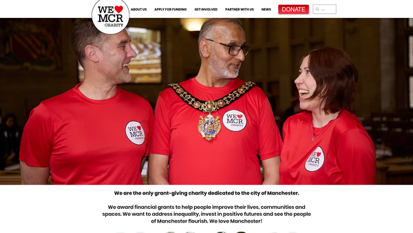 Screenshot of the Lord Mayor Of Manchester's Charity Appeal Trust website