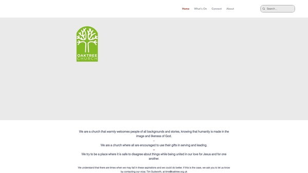 Screenshot of the The Oak Tree Anglican Fellowship Trust website