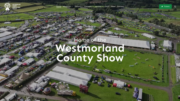 Screenshot of the The Westmorland County Agricultural Society Limited website