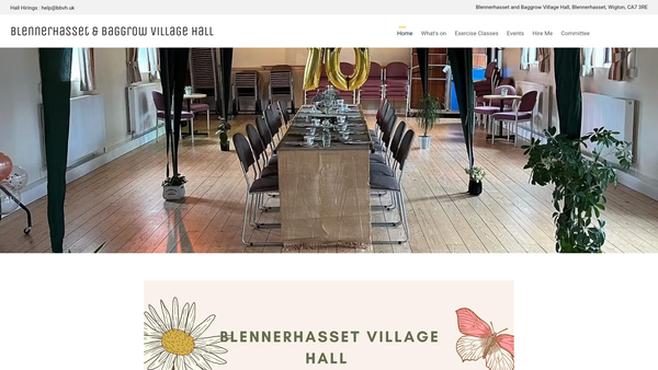 Screenshot of the Blennerhasset Social And Educational Centre website