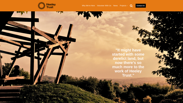 Screenshot of the Heeley Trust website