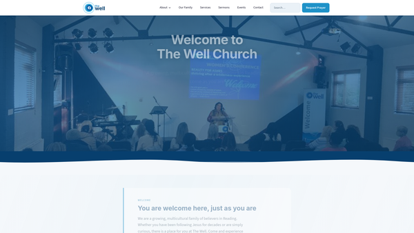 Screenshot of the Whitley Community Church Trust website