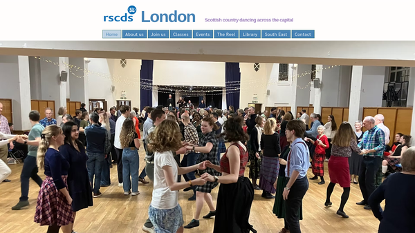 Screenshot of the The Royal Scottish Country Dance Society London Branch website