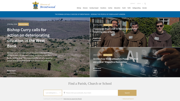 Screenshot of the Brentwood Ecclesiastical Education Fund website
