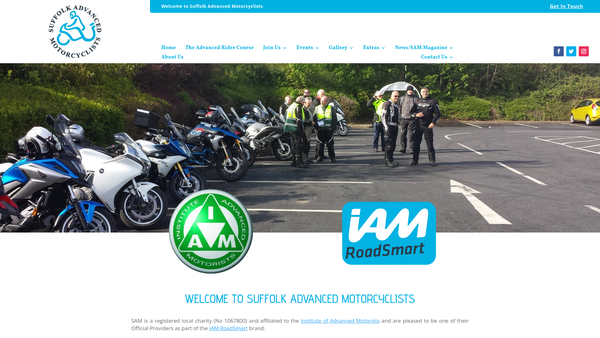 Screenshot of the Suffolk Advanced Motorcyclists website