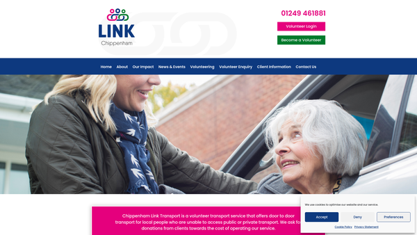 Screenshot of the Chippenham Link website
