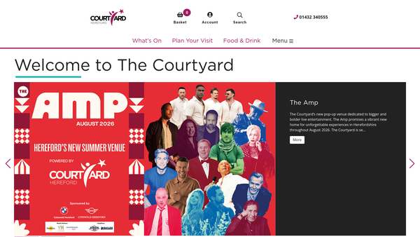 Screenshot of the The Courtyard Trust website