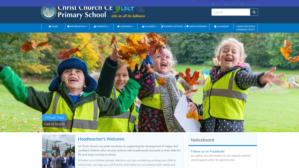 Screenshot of the Skipton Christ Church School Fund website