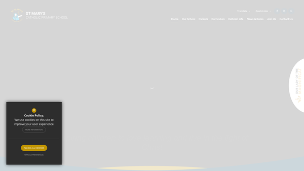 Screenshot of the Friends Of St Marys Southam website