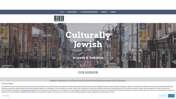 Screenshot of the Makor Charitable Trust website