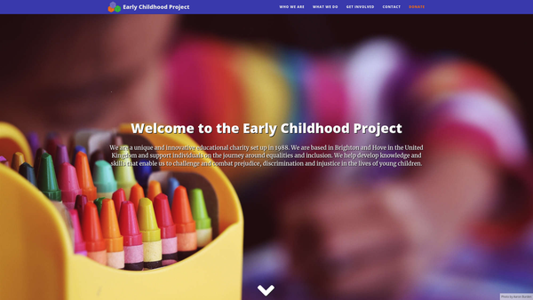 Screenshot of the Brighton, Hove & District Early Childhood Project website
