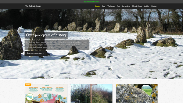 Screenshot of the The Rollright Trust Limited website
