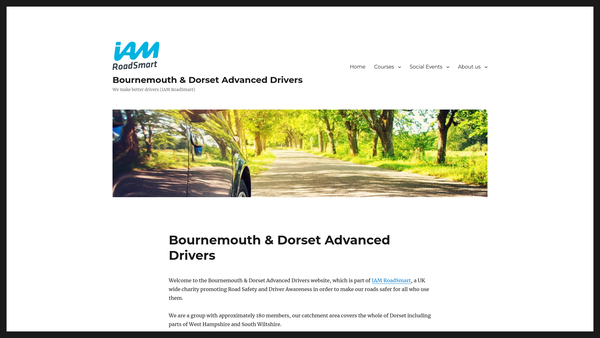 Screenshot of the Bournemouth And Dorset Advanced Drivers website