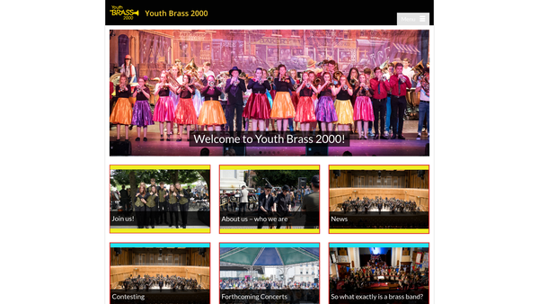 Screenshot of the Youth Brass 2000 website