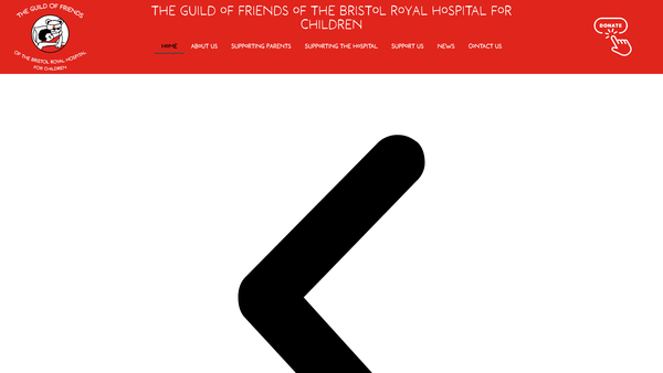 Screenshot of the The Guild Of Friends Of The Bristol Royal Hospital For Sick Children website
