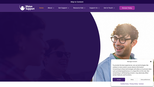 Screenshot of the Vision Enhancement Services website