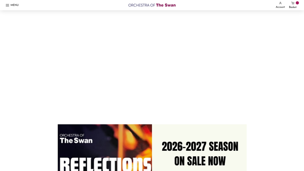 Screenshot of the The Orchestra Of The Swan website