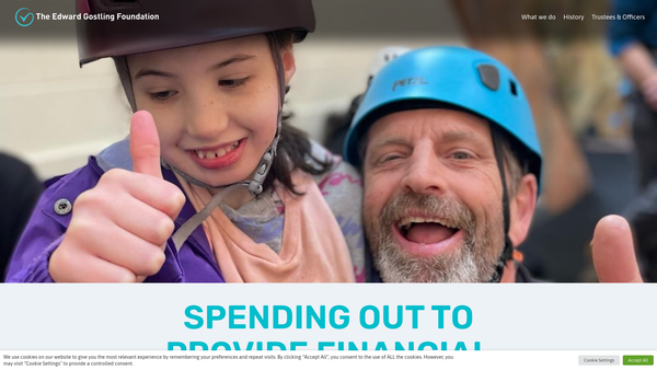 Screenshot of the The Edward Gostling Foundation website