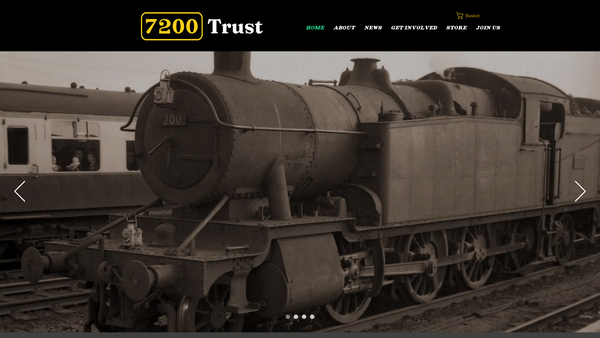 Screenshot of the 7200 Trust website