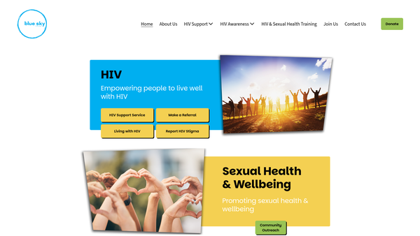 Screenshot of the Blue Sky Trust website