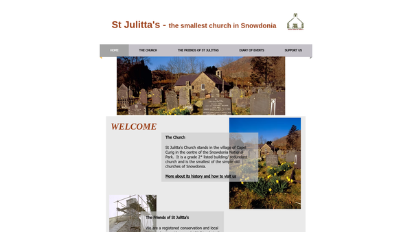Screenshot of the Friends Of St Julitta's Church website
