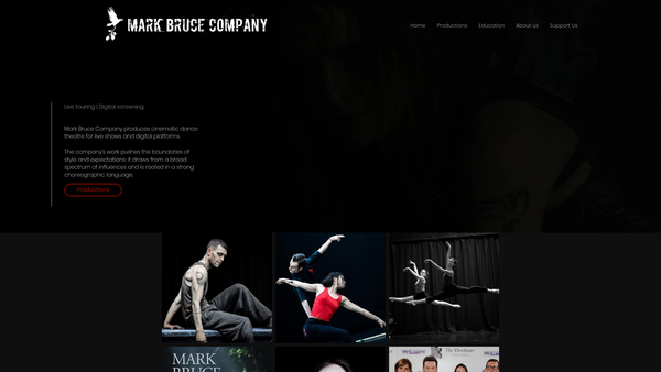 Screenshot of the Blackbird Red Rose Productions website