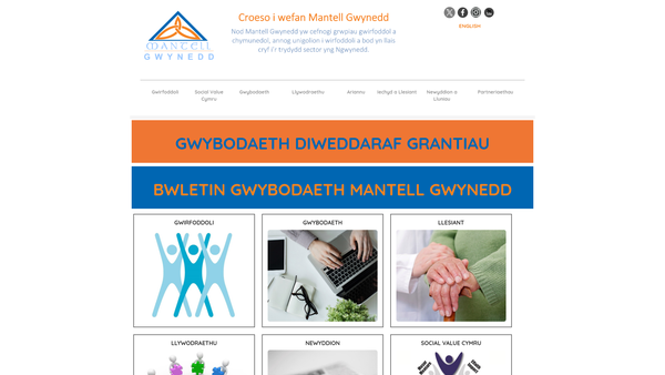 Screenshot of the Mantell Gwynedd Cyf website