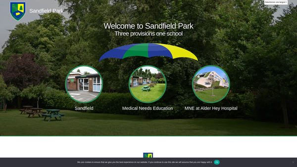 Screenshot of the The Friends Of Sandfield Park School, Liverpool website