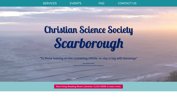 Screenshot of the Christian Science Society, Scarborough website