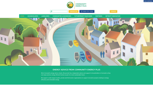 Screenshot of the Community Energy Plus website