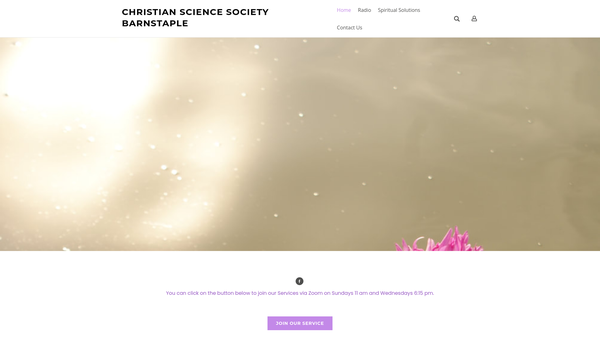 Screenshot of the Christian Science Society Barnstaple website