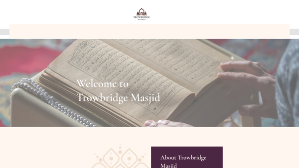 Screenshot of the The Trowbridge Islamic Trust website