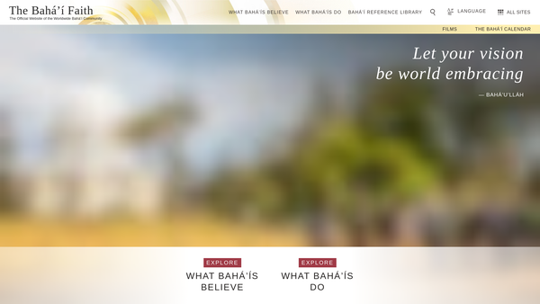 Screenshot of the Spiritual Assembly Of The Baha'is Of Chester website