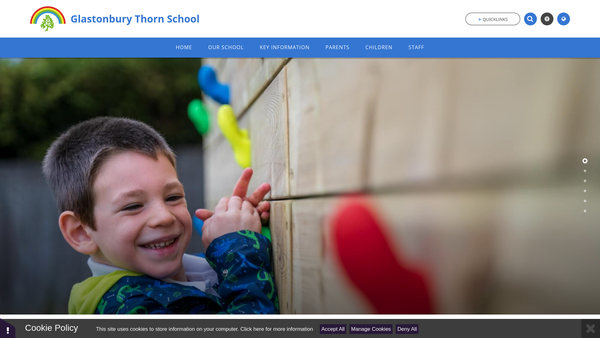 Screenshot of the Glastonbury Thorn First School Fund Milton Keynes website