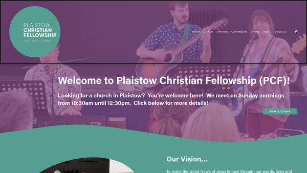 Screenshot of the East 13 Christian Trust website