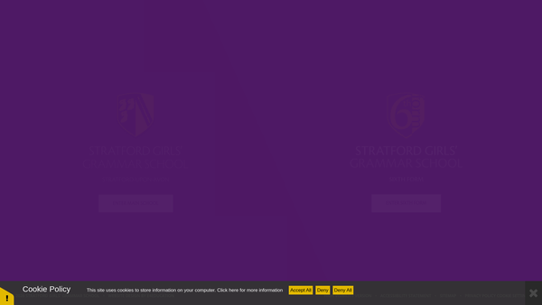 Screenshot of the Stratford Upon Avon Girls Grammar School Fund website