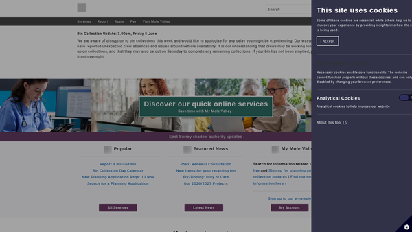 Screenshot of the The Cotmandene website