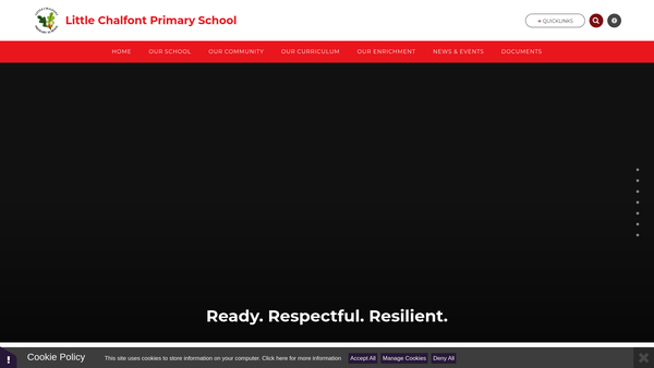 Screenshot of the Little Chalfont Primary School Fund website
