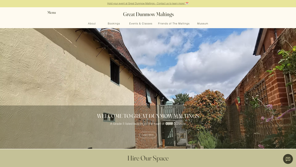 Screenshot of the The Friends Of Great Dunmow Maltings website