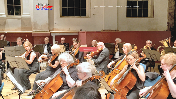 Screenshot of the The Halifax Orchestral Society website