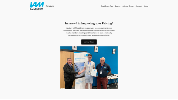 Screenshot of the Newbury Group Of Advanced Motorists website