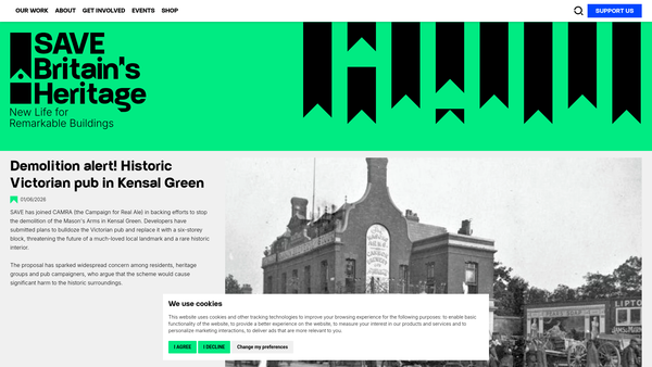 Screenshot of the The Save Trust website
